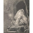 thumbnail image 2 of Godfried Schalcken 12x14 Black Ornate Wood Framed Double Matted Museum Art Print Titled: Young Woman Seated at a Table, Holding a Candle Late (17th Century), 2 of 5