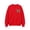 Red, variant on Risckoth Girl's Leopard Bow Print Crew Neck Sweatshirt, Long Sleeve Solid Casual Fall Winter Pullover