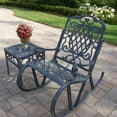 thumbnail image 2 of mississippi cast aluminum outdoor rocking chair 2-piece set, 2 of 2