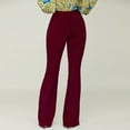 thumbnail image 6 of Hunpta Women High Waist Comfortable SlimFit Trousers With Buttons Flared Suit Pants, 6 of 9