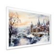 thumbnail image 2 of Designart "Enchanting Christmas Village in Winter II" Landscapes Framed Wall Art Decor - Traditional White Winter Landscape Hallway Framed Wall Art Decor, 2 of 6