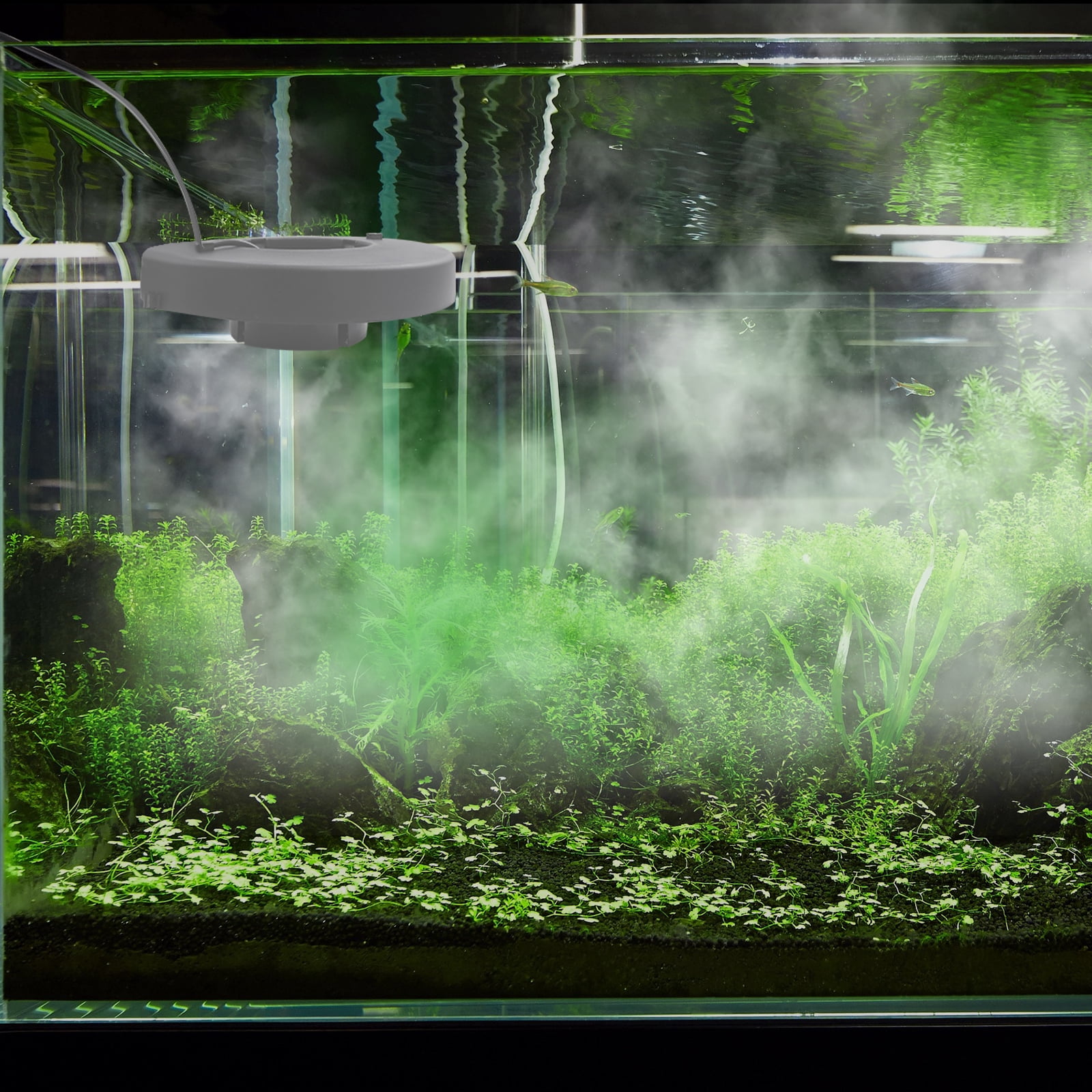 TFCFL 3-Head Ultrasonic Mini Mist Maker Fogger 80W Mister Fog Maker for Lotus Ponds Rockeries Bonsai Halloween