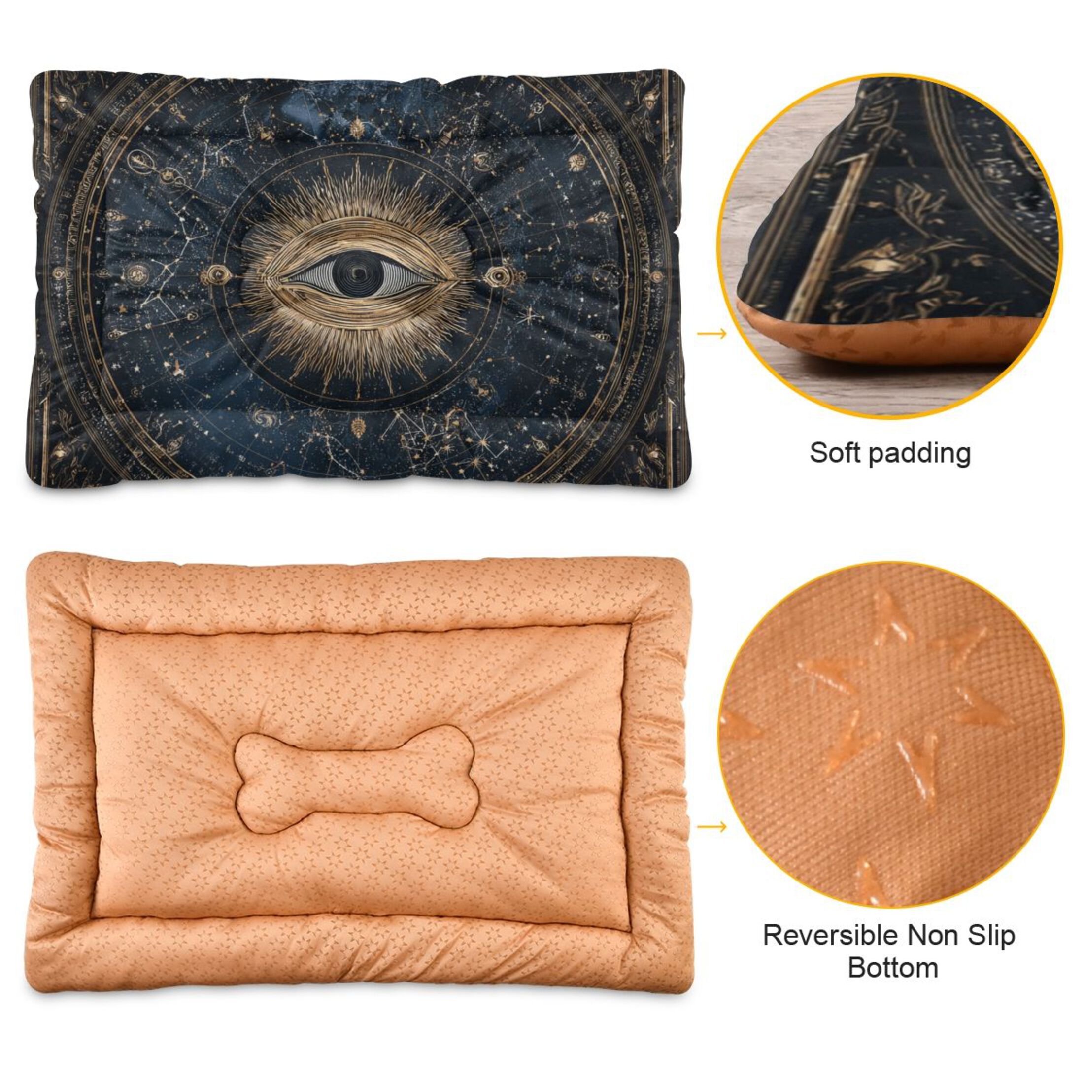 Cozy Mat Pet Bed Indoor Outdoor Warm Soft For Cat Dog Puppy(S/M) A Celestial Map