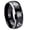 Black 2 Tone Polish Edge, variant on Masonic Shriners Concave Black Tungsten Men Ring 10MM