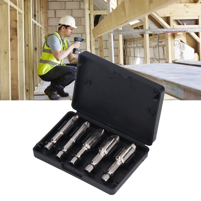 Screw Extractor, Remover Longer Service Life 1/4in Hex Shank 5Pcs/Set For Drill Bit
