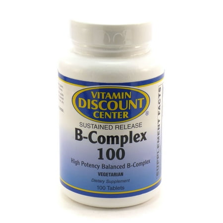B-Complex 100mg Action Progressive - Vitamin Discount Center - 100 comprimés de vitamine B