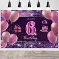 thumbnail image 1 of Decoraciones De 6 ° Cumpleaños Para Niñas, Cartel De Feliz Cumpleaños Imisi, Decoraciones Rosas Para Una Fiesta De Cumpleaños, Telón De Fondo Para Mujeres, 1 of 5