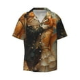 thumbnail image 3 of Cauagu Cat Fish Dance Vintage Men's Short Sleeve Button Down Hawaiian Shirt for Men Bowling Shirts Casual Summer Beach Shirt,XX-Large, 3 of 6