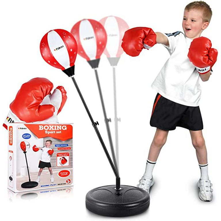 Punching Bag for Kids Include Boxing Gloves & Stand Height Adjustable Kids  Boxing Bag for Boys and Girls Aged 3 4 5 6 7 8 9 10 Years Old 