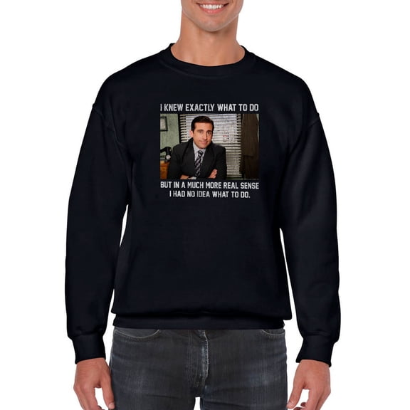 No Idea What To Do Sweatshirt Men The Office, Male XX-Large