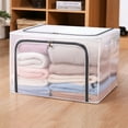 thumbnail image 5 of Vikakiooze 2023 Transparent Steel Frame Storage Box Nylon Mesh Foldable Storage Box, 5 of 6
