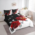 thumbnail image 3 of Homewish Boys Girls Chic Floral Red Rose Twin Bedding Sets 7-Piece,Happy Valentine'S Day Bedding Comforter Set Microfiber,Romantic Couple Lover Butterflies Breathable Sheet Sets, 3 of 8