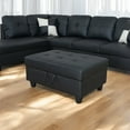 thumbnail image 6 of "JESTOP Faux Leather Rectangle Tufted Hinged Flip-Top Storage Ottoman Bench, 34"" Wide", 6 of 14