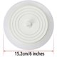 thumbnail image 2 of Paquete de 2 tapones de drenaje universales de goma de silicona de 15 cm para fregadero de cocina, lavabo de baño (blanco), 2 of 5