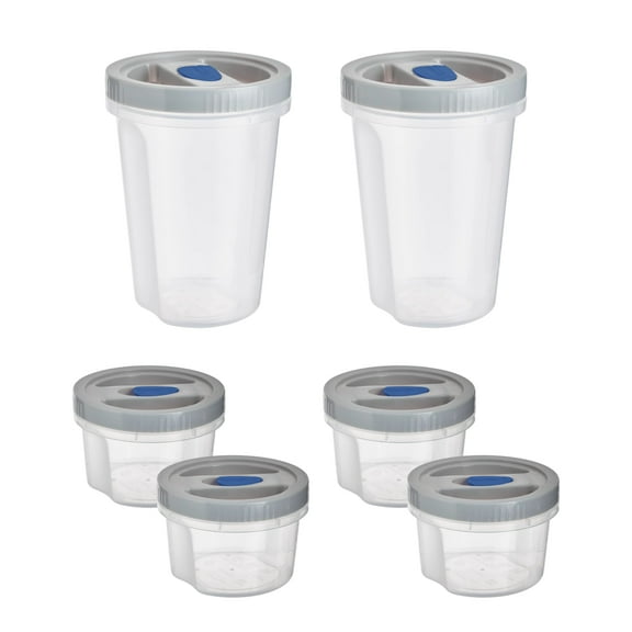 GoodCook Twister 12-Piece Food Storage Container Set, Made Without BPA, Dishwasher Safe, Refrigerator Organization