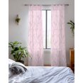 thumbnail image 3 of Pink Branches Sheer Curtains 84 Inch Length 2 Panels Set for Living Room/Bedroom, Vintage Art Farmhouse Kitchen Curtains with Grommet Semi-Sheer Curtains Drapes Voile Window Treatments 42"x84"x2, 3 of 7