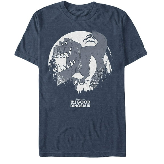 Men's The Good Dinosaur Butch Tyrannosaurus Rex Teeth  Graphic Tee Navy Blue Heather 2X Large