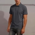 thumbnail image 2 of Zekutng Men's T-Shirts Striped Solid-Color Button-Down Short-Sleeve Shirt,Sizes M-3XL, 2 of 8