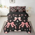 thumbnail image 2 of Homewish Cartoon Pink Bowtie Girl 7-Piece King Bedding Set - Stars Print Princess, 2 of 8