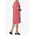 thumbnail image 4 of Robe T-Shirt Midi Longueur Genou à Manches Courtes Ajustée pour Femmes Grande Taille, 4 of 6