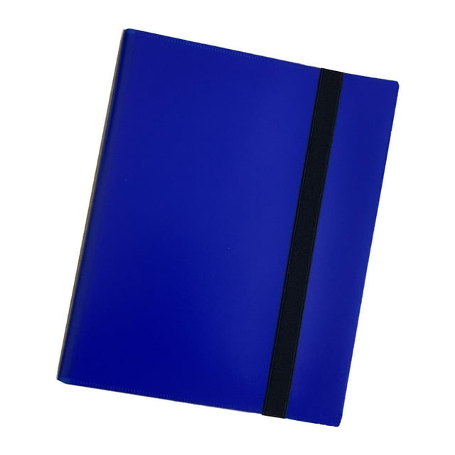 Tachiuwa Classeur de Transport pour Cartes à Échanger à 9 Pochettes pour Cartes Postales Classeur de Collection de Cartes Bleu