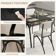 thumbnail image 6 of Dining Table Set for 4 with Storage Rack, Modern Kitchen Table with Boucle Chairs for 4, 6 of 7