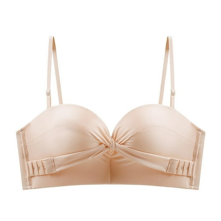 Womens Bras Fashion Women Solid Color Overlapping Beautiful Back Side Buckle Thin Cup Sports Bras Plus Size Bras for Women Full Coverage Sport Everyday Bra
