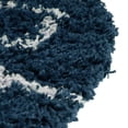thumbnail image 6 of Unique Loom Trellis Shag Collection Area Rug - Ruth (4' x 6' Oval Navy Blue/Ivory), 6 of 8