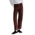 thumbnail image 2 of GXIPO Corduroy Pants Women Casual Mid-Rise Straight Leg Fall Winter Button Down Work Trousers Cropped Ankle Pants Coffee 2XL, 2 of 8