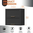thumbnail image 5 of Topass Metal Wall Cabinet with 2 Doors, Wall Mounted Storage for Kitchen, Bathroom, Bedroom, 5 of 5