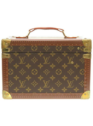 Authenticated Used Louis Vuitton Monogram Trunk Jewelry Box Case Brown x  Pink Purple Bag 