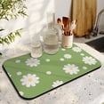 thumbnail image 3 of Washable Rubber Daisy Cute Floral Dish Drying Mats for Kitchen Counter Home Large Coffee Bar Pad Accessories and Decor for Utensils Stemware 19.5''x12'', 3 of 7