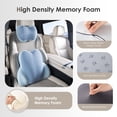 thumbnail image 2 of FLORICH Memory Foam Lumbar Support Pillow and Headrest Pillow 2 Piece Set for Car Seat & Offic - Relieves Neck, Back & Sciatica Pain, Blue, 2 of 10