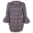 thumbnail image 4 of Women's Petite Three Quarter Sleeve Blouse Top, 4 of 5