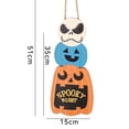 thumbnail image 2 of Decoración de puerta delantera de Halloween, letrero de calabaza de madera, cosecha, decoración de puerta de pared colgante de otoño, 2 of 5