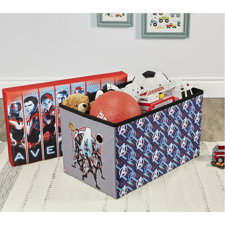 Fresh Home Elements 24 Inch Portable Toy Chest Storage Bench Marvel Avengers
