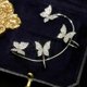 thumbnail image 1 of Zircon Butterfly Sparkling Pendientes no perforantes Ear Wrap Ear Cuff BANYUO Hogar, 1 of 2