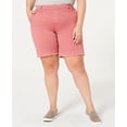 thumbnail image 2 of Style & Co. Bermuda pour Femmes Grande Taille, Ourlet Effiloché, Rouge Saumon, 24W, 2 of 3