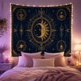 thumbnail image 2 of Complex Monochromatic Line with Personified Moon Profile, Mystical Fantasy for Space Lovers, Aesthetic Wall Decor, Mother'S Day Gift, Tapestry Wall Hanging for Dorm and Living Room, 2 of 7