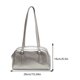 thumbnail image 5 of Bolso Hombro para Mujer Bolso Boston Color Sólido para Compras Viajes (plata), 5 of 9