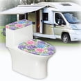 thumbnail image 6 of HELLHERO Hydrangea Floral Toilet Seat Covers, Washable and Reusable Easy to Install Polyester Toilet Seat Protector, 6 of 8