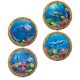 thumbnail image 2 of 4pcs Marine Animal PVC Stickers 3D Animal Decals DIY Self-adhesive Decals, 2 of 3
