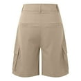 thumbnail image 4 of Athletic Shorts for Women Suit Summer Bag Straight Tube Loose Fit Casual Bermuda Cargo Board Gym Khaki Bottoms Sizes S, 4 of 6