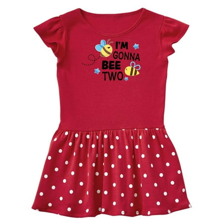 

Inktastic I m Gonna Bee Two with Cute Bees Gift Toddler Girl Dress