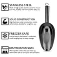 thumbnail image 3 of 6 Ounce Ice Scoop Set of 2, Vesteel Black Stainless Steel Scoops for Ice Cube/Candy/Flour/Sugar, Metal Utility Scoops for Canisters, Baking, Kitchen Pantry, Rust Free & Dishwasher Safe, 3 of 6