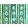 thumbnail image 1 of Ahgly Company Indoor Rectangle Abstract Light Blue Modern Area Rugs, 4' x 6', 1 of 4