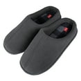 thumbnail image 5 of Hanes Mens Comfort Memory Foam Slip on Clog House Shoes with Indoor/Outdoor Sole, 5 of 9
