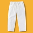 thumbnail image 2 of Gubotare Pants for Boys Uniform Youth Boy's Golf Pants Athletic Chino Flat Front Pants Kids School Uniform Clothes Size 9-10 (White,9-10 Years), 2 of 5
