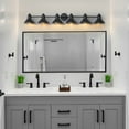 thumbnail image 4 of C Cattleya 49 in. 6-Light Powder-coated Black Vanity Light Fixture, 4 of 7