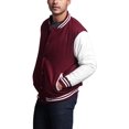thumbnail image 5 of G-Style USA Men's Letterman Baseball Varsity Jacket VJ100A - BURGUNDY/WHITE - 4X-Large, 5 of 6
